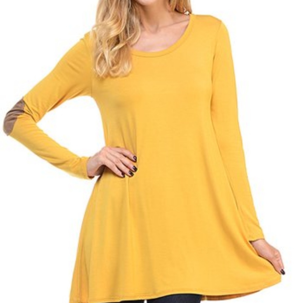Goo Yoo EUC tunic with suede elbow patch